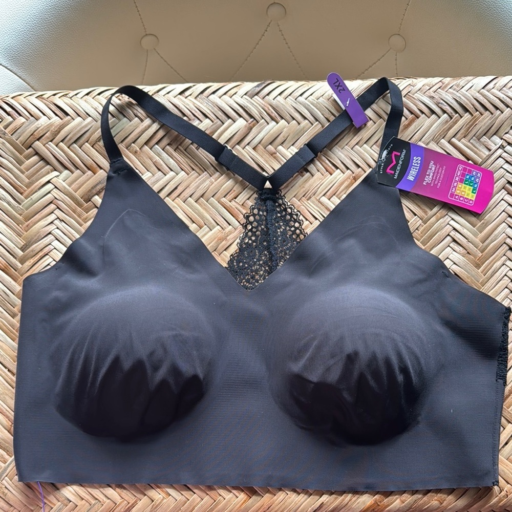 Maidenform Black‎ Lace Trim Wireless Bra